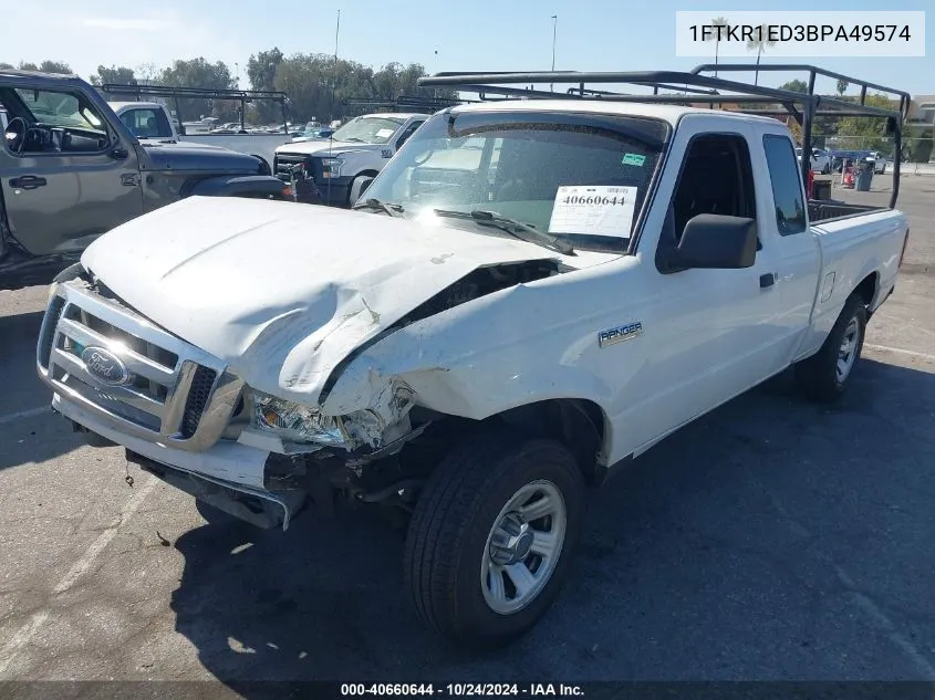 2011 Ford Ranger Xlt VIN: 1FTKR1ED3BPA49574 Lot: 40660644