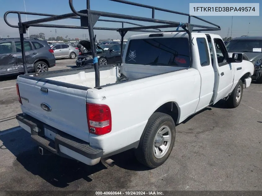 2011 Ford Ranger Xlt VIN: 1FTKR1ED3BPA49574 Lot: 40660644