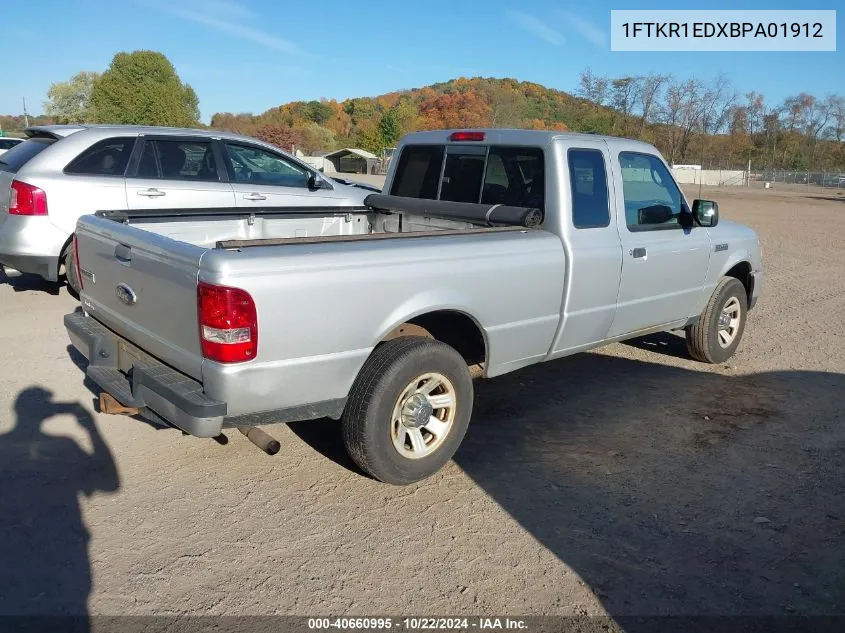 2011 Ford Ranger Xlt VIN: 1FTKR1EDXBPA01912 Lot: 40660995