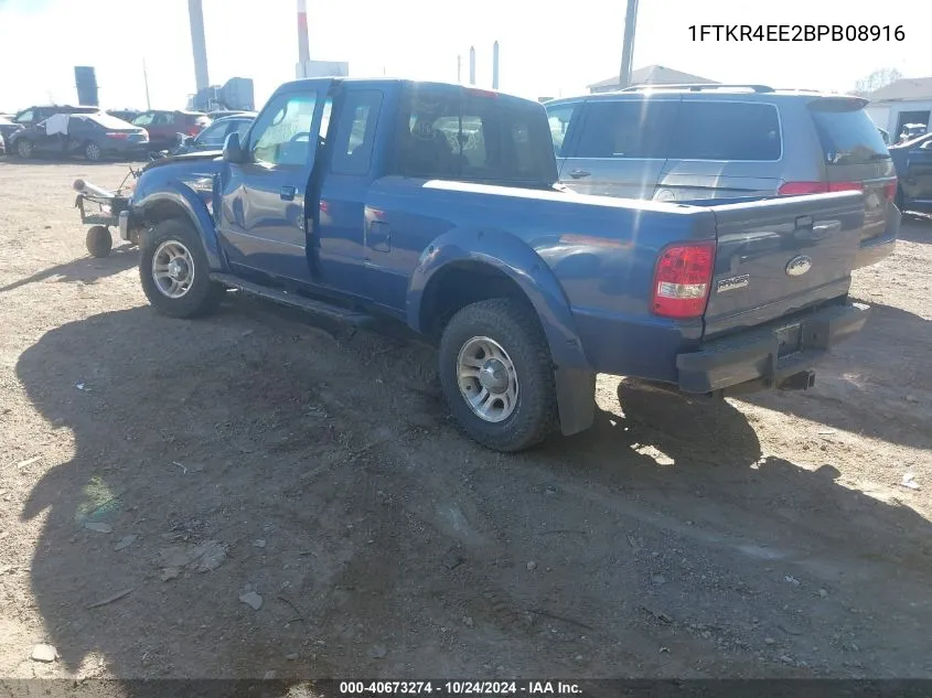 2011 Ford Ranger Sport VIN: 1FTKR4EE2BPB08916 Lot: 40673274