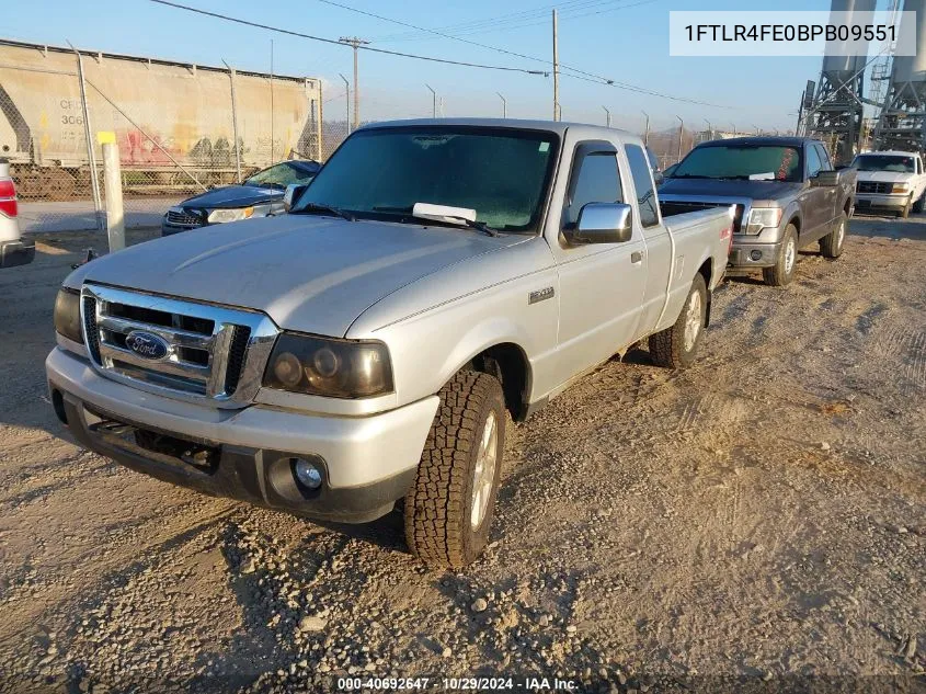 2011 Ford Ranger Xlt VIN: 1FTLR4FE0BPB09551 Lot: 40692647