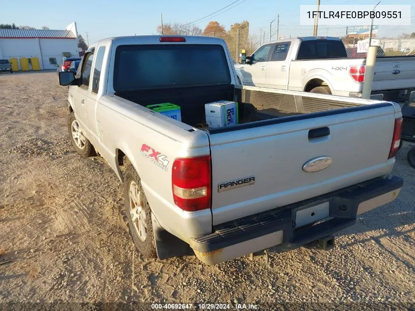 2011 Ford Ranger Xlt VIN: 1FTLR4FE0BPB09551 Lot: 40692647