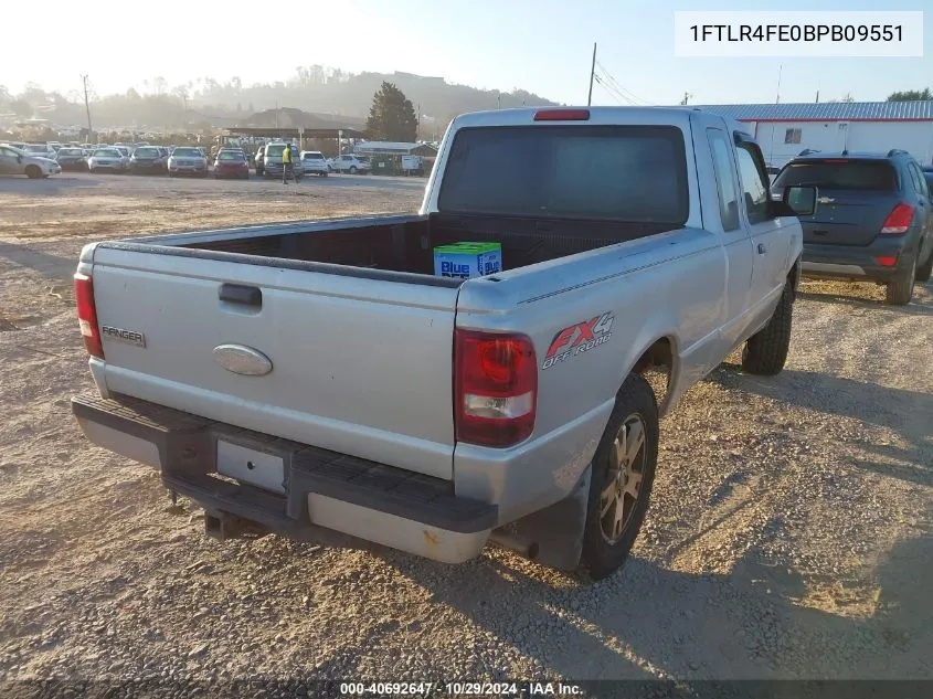 2011 Ford Ranger Xlt VIN: 1FTLR4FE0BPB09551 Lot: 40692647