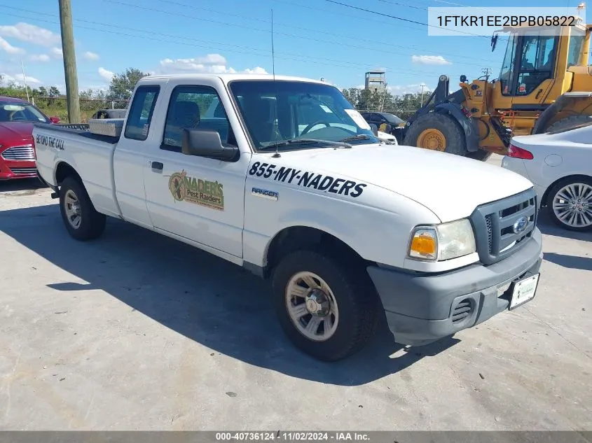 2011 Ford Ranger Xl VIN: 1FTKR1EE2BPB05822 Lot: 40736124