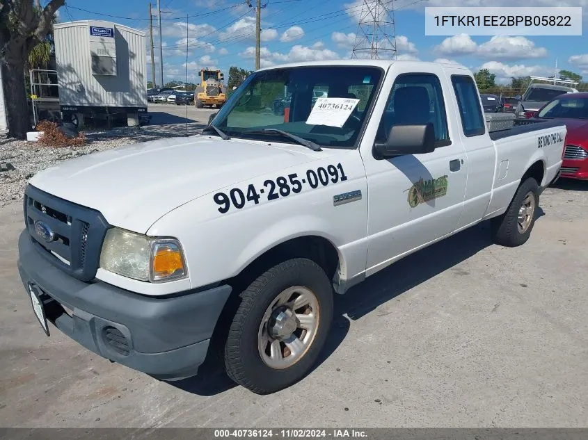 2011 Ford Ranger Xl VIN: 1FTKR1EE2BPB05822 Lot: 40736124