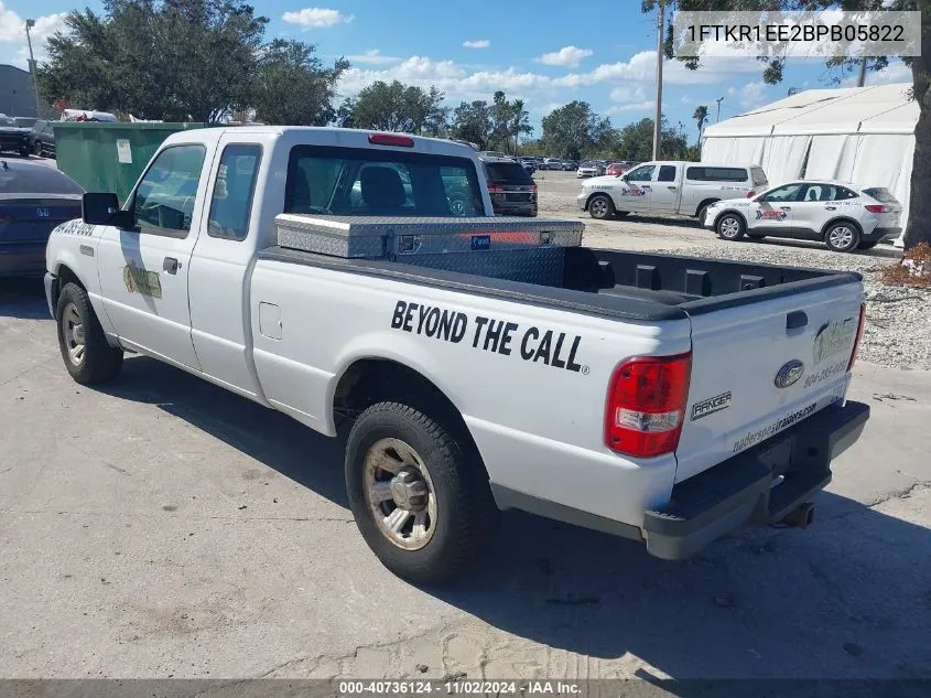 2011 Ford Ranger Xl VIN: 1FTKR1EE2BPB05822 Lot: 40736124