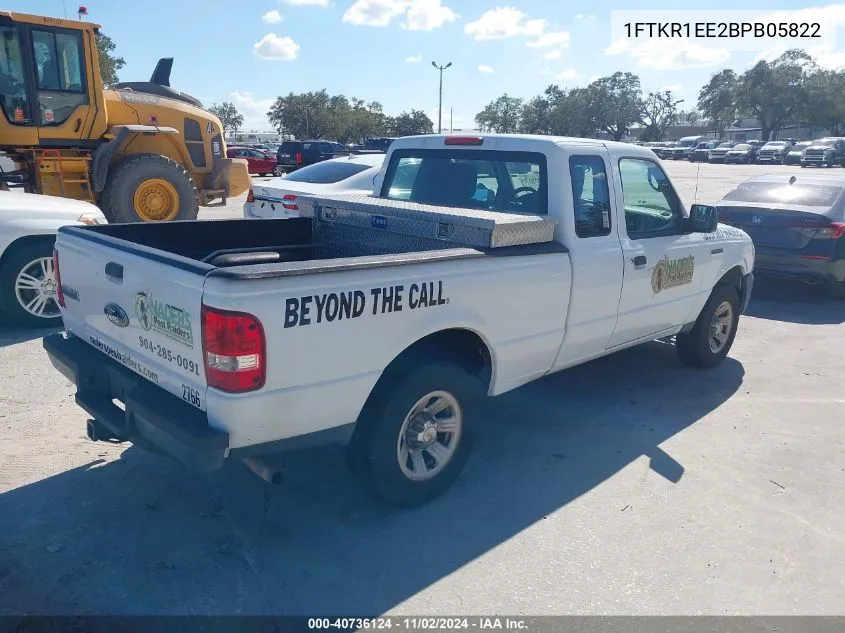 2011 Ford Ranger Xl VIN: 1FTKR1EE2BPB05822 Lot: 40736124