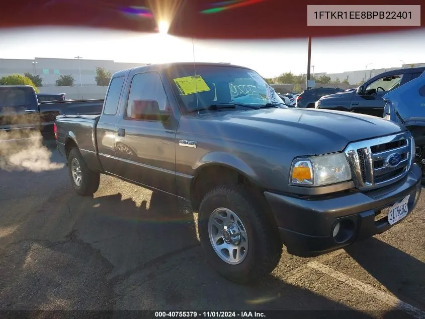 2011 Ford Ranger Xlt VIN: 1FTKR1EE8BPB22401 Lot: 40755379