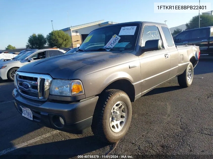 2011 Ford Ranger Xlt VIN: 1FTKR1EE8BPB22401 Lot: 40755379