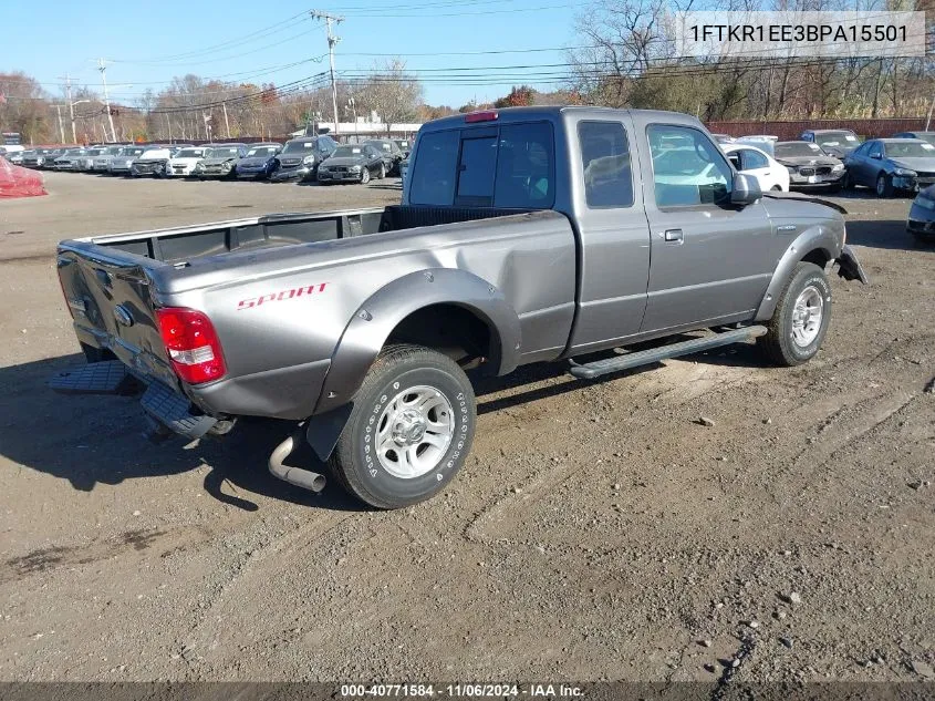 2011 Ford Ranger Sport VIN: 1FTKR1EE3BPA15501 Lot: 40771584