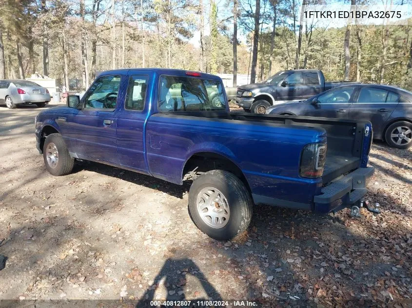 2011 Ford Ranger Xlt VIN: 1FTKR1ED1BPA32675 Lot: 40812807