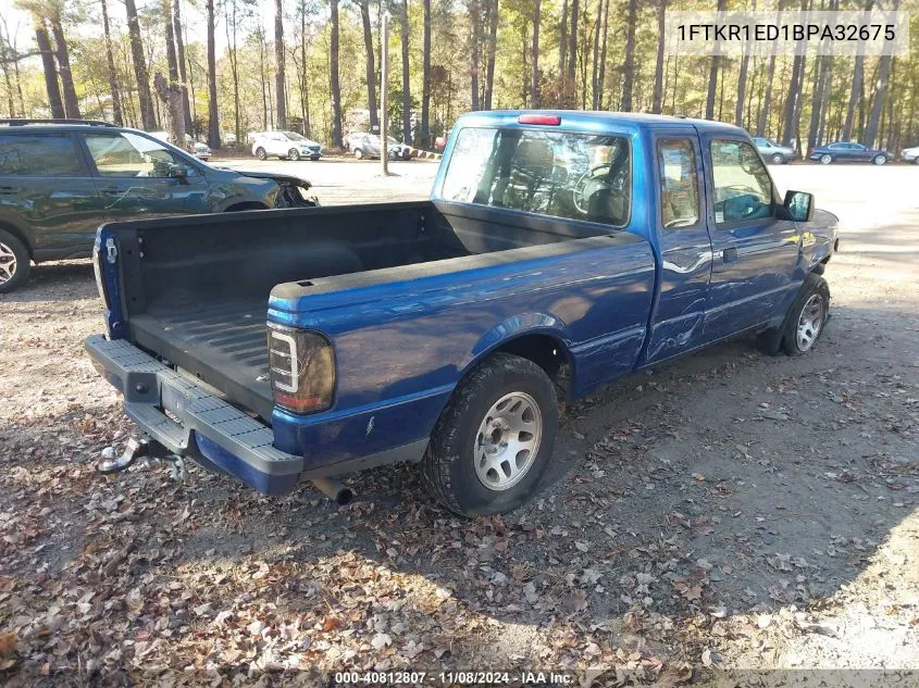 2011 Ford Ranger Xlt VIN: 1FTKR1ED1BPA32675 Lot: 40812807