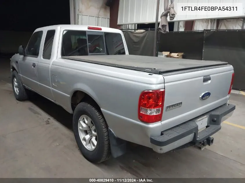 2011 Ford Ranger Xlt VIN: 1FTLR4FE0BPA54311 Lot: 40829410