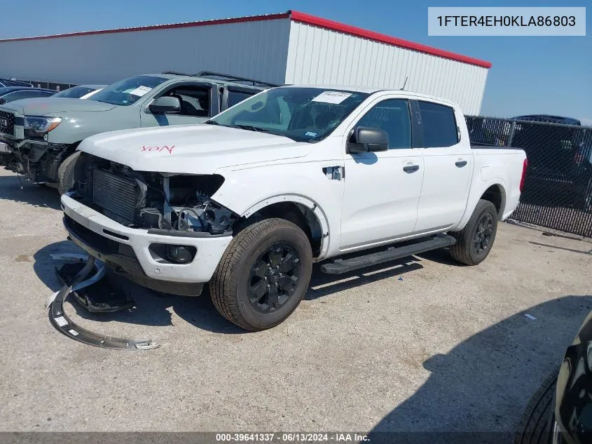 2019 Ford Ranger Xlt VIN: 1FTER4EH0KLA86803 Lot: 39641337