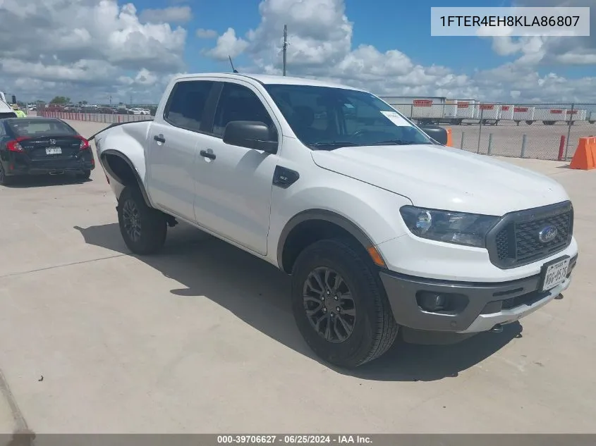 2019 Ford Ranger Xlt VIN: 1FTER4EH8KLA86807 Lot: 39706627