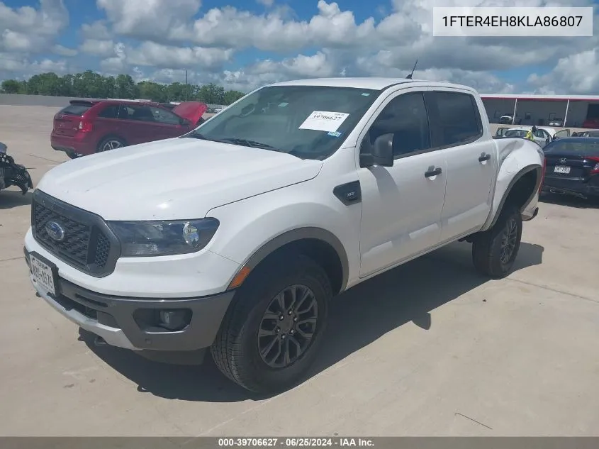 2019 Ford Ranger Xlt VIN: 1FTER4EH8KLA86807 Lot: 39706627