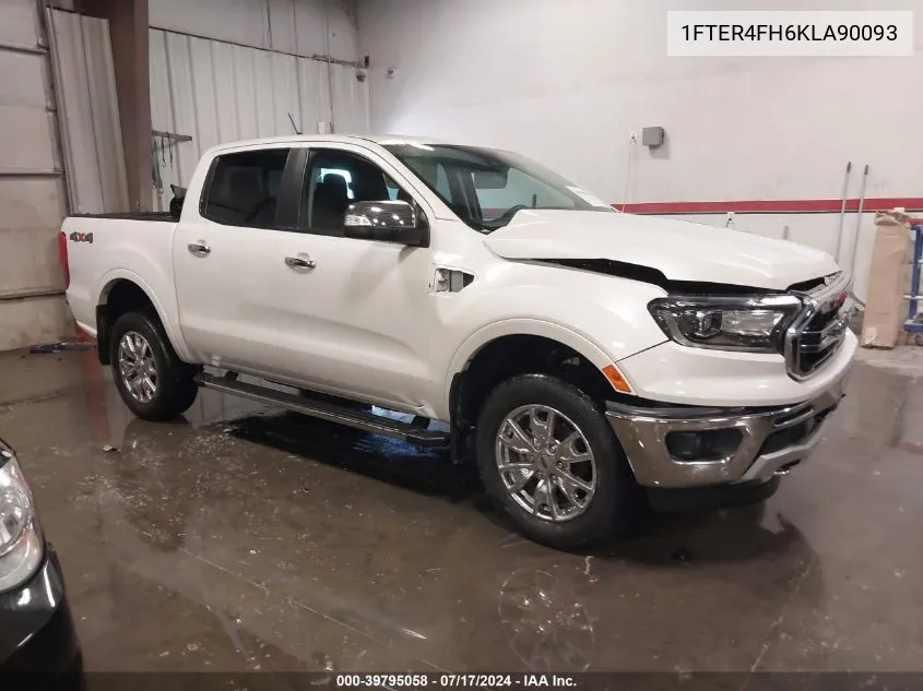 2019 Ford Ranger Lariat VIN: 1FTER4FH6KLA90093 Lot: 39795058