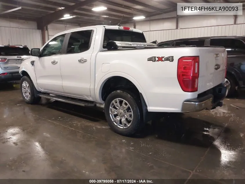 2019 Ford Ranger Lariat VIN: 1FTER4FH6KLA90093 Lot: 39795058