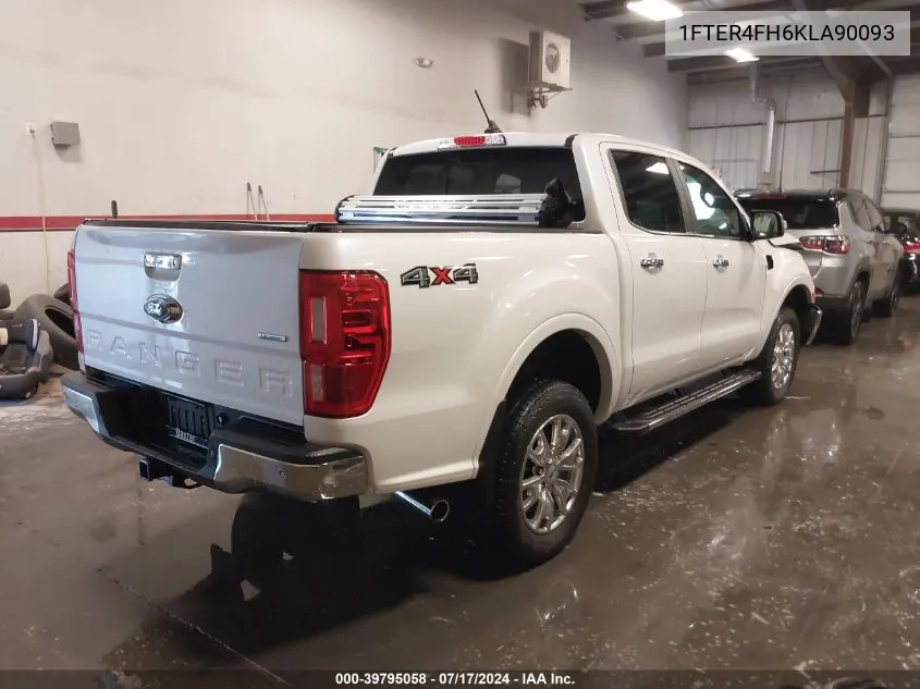 2019 Ford Ranger Lariat VIN: 1FTER4FH6KLA90093 Lot: 39795058