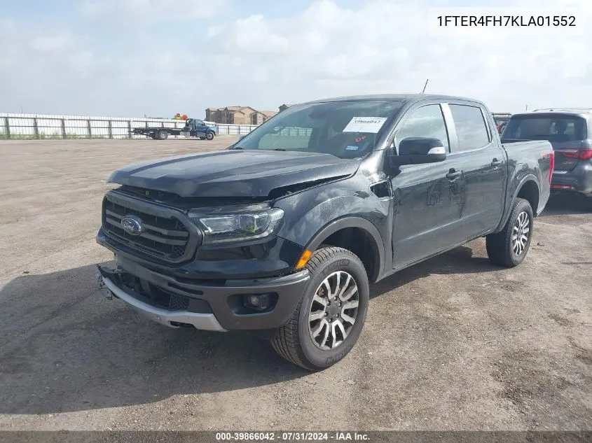 2019 Ford Ranger Lariat VIN: 1FTER4FH7KLA01552 Lot: 39866042