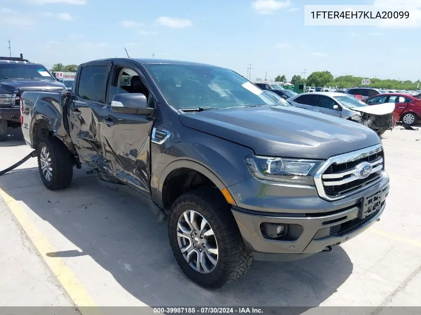 2019 Ford Ranger Lariat VIN: 1FTER4EH7KLA20099 Lot: 39987185