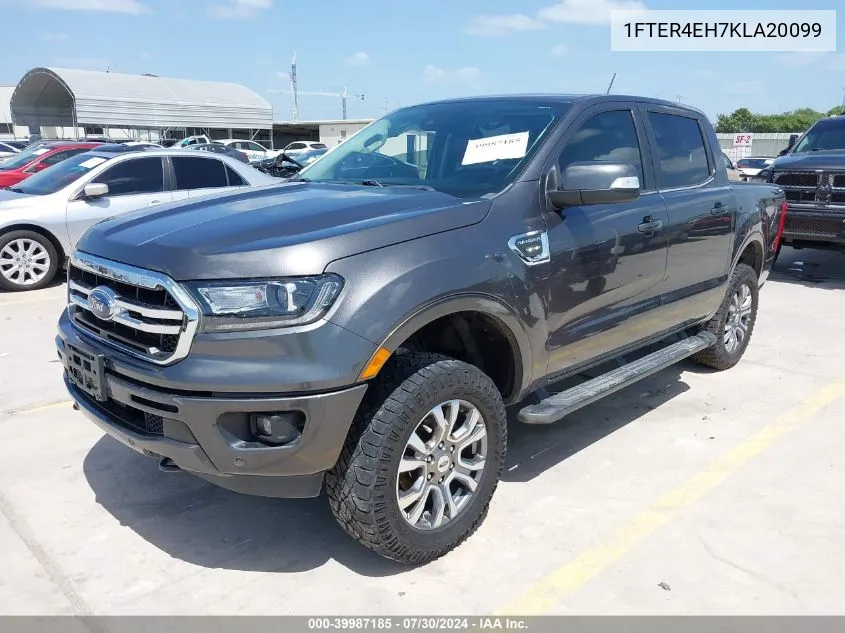 2019 Ford Ranger Lariat VIN: 1FTER4EH7KLA20099 Lot: 39987185