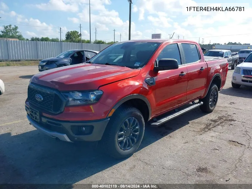 2019 Ford Ranger Xlt VIN: 1FTER4EH4KLA66781 Lot: 40102119