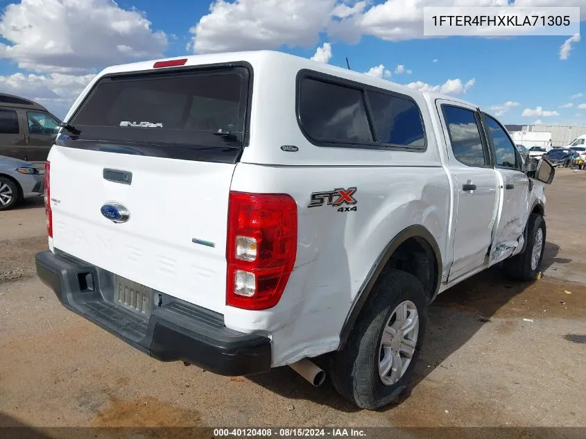 2019 Ford Ranger Xl VIN: 1FTER4FHXKLA71305 Lot: 40120408