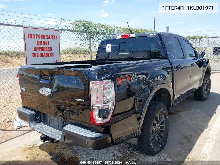 2019 Ford Ranger Lariat VIN: 1FTER4FH1KLB01971 Lot: 40158687