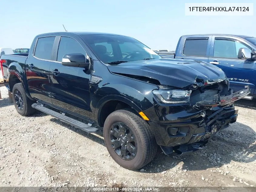 2019 Ford Ranger Lariat VIN: 1FTER4FHXKLA74124 Lot: 40213178