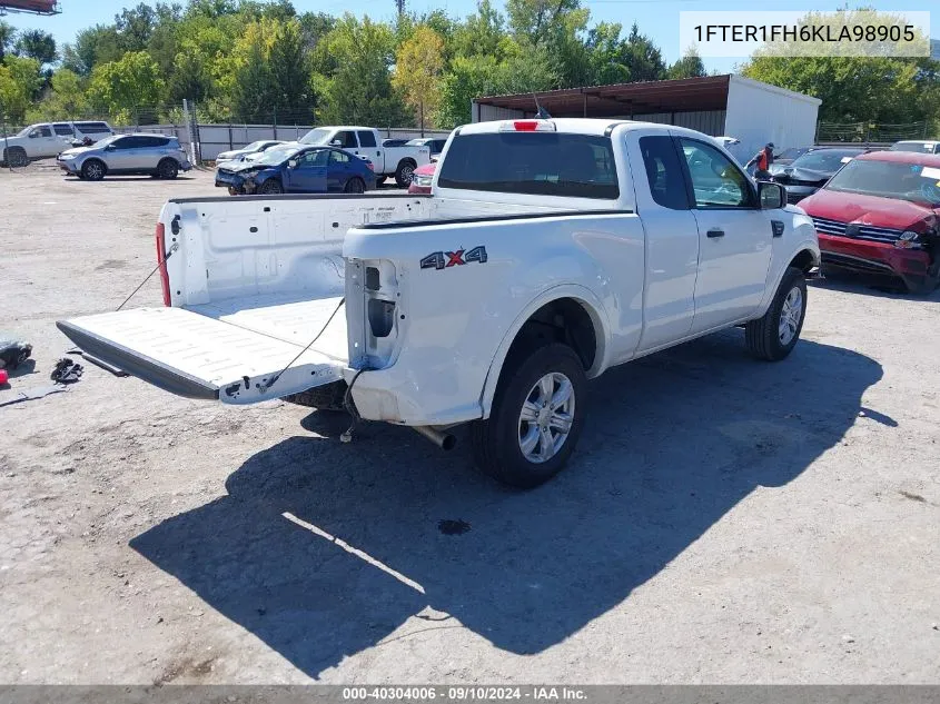 2019 Ford Ranger Xl/Xlt/Lariat VIN: 1FTER1FH6KLA98905 Lot: 40304006