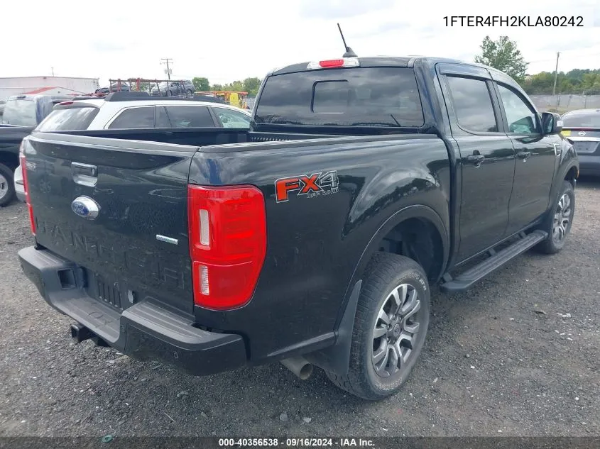 1FTER4FH2KLA80242 2019 Ford Ranger Lariat