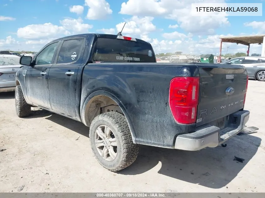 2019 Ford Ranger Xlt VIN: 1FTER4EH4KLA59068 Lot: 40360707