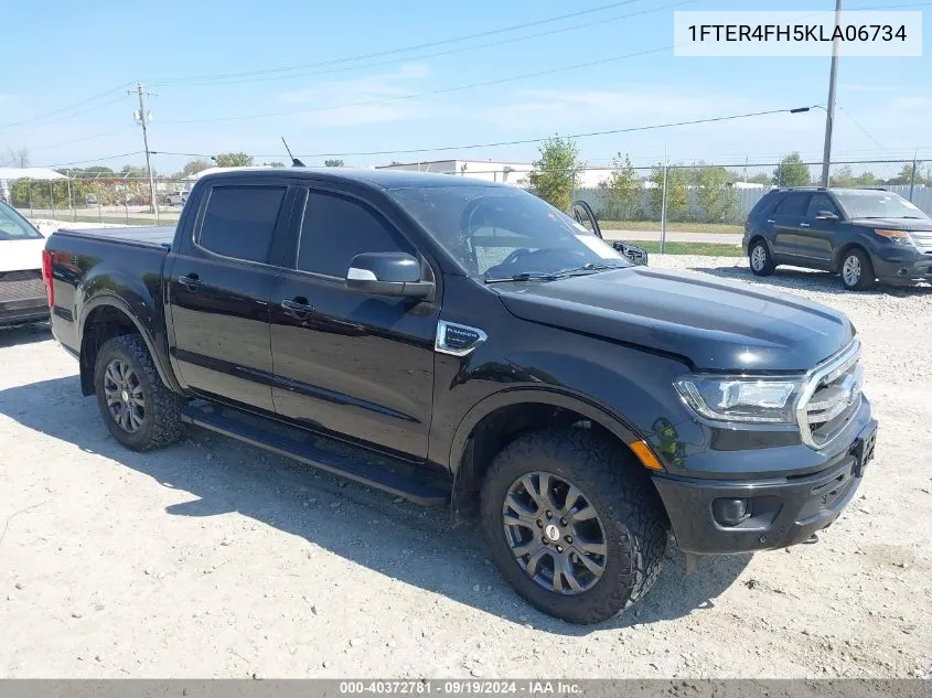 2019 Ford Ranger Lariat VIN: 1FTER4FH5KLA06734 Lot: 40372781