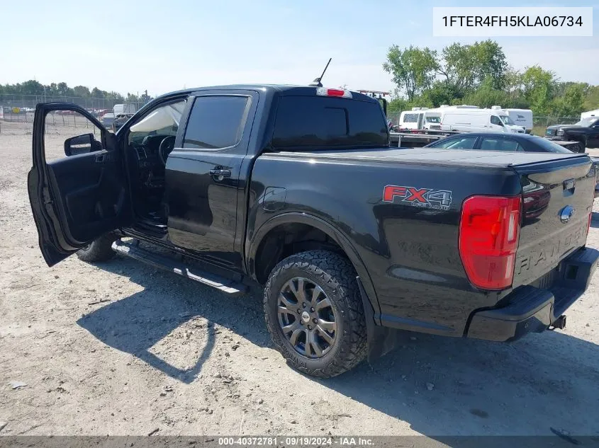 2019 Ford Ranger Lariat VIN: 1FTER4FH5KLA06734 Lot: 40372781