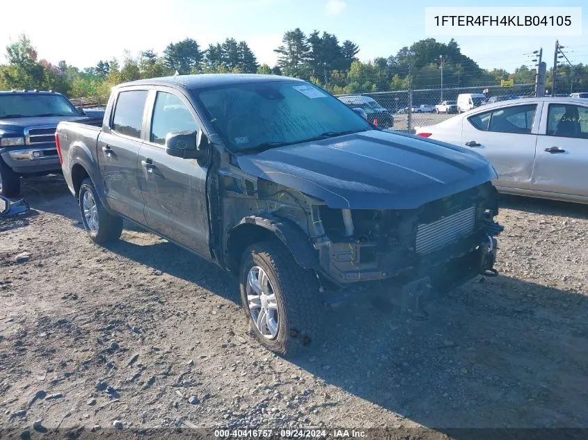 2019 Ford Ranger Xlt VIN: 1FTER4FH4KLB04105 Lot: 40416757