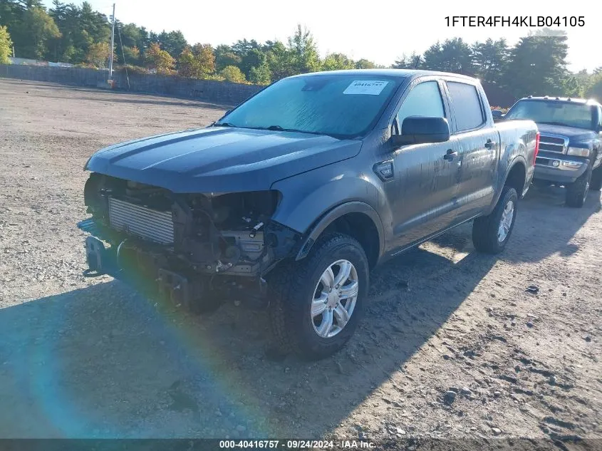 2019 Ford Ranger Xlt VIN: 1FTER4FH4KLB04105 Lot: 40416757