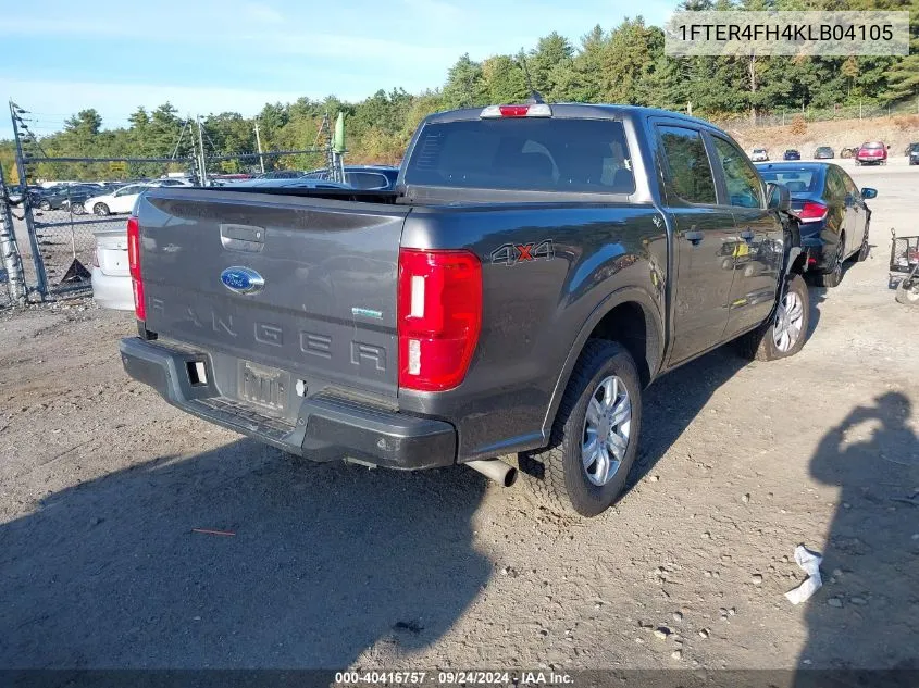 2019 Ford Ranger Xlt VIN: 1FTER4FH4KLB04105 Lot: 40416757