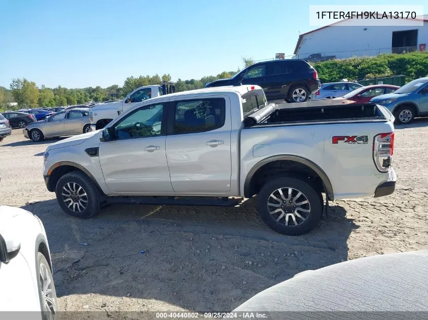 2019 Ford Ranger Lariat VIN: 1FTER4FH9KLA13170 Lot: 40440802