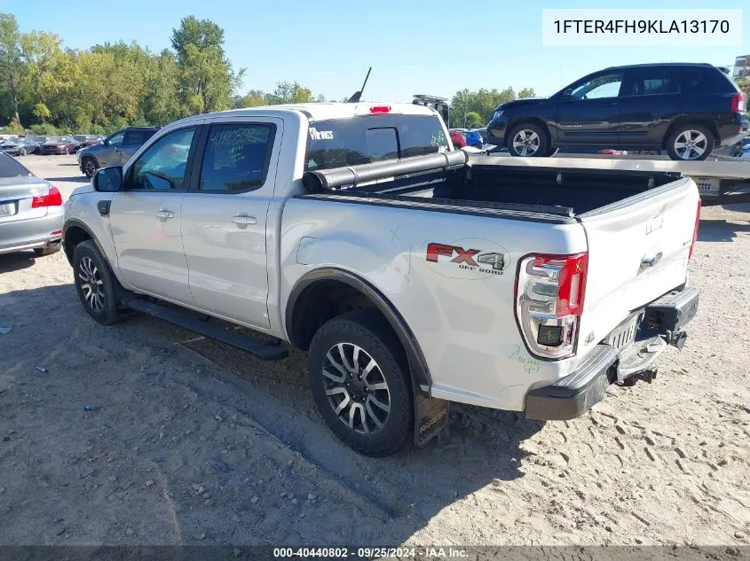 2019 Ford Ranger Lariat VIN: 1FTER4FH9KLA13170 Lot: 40440802