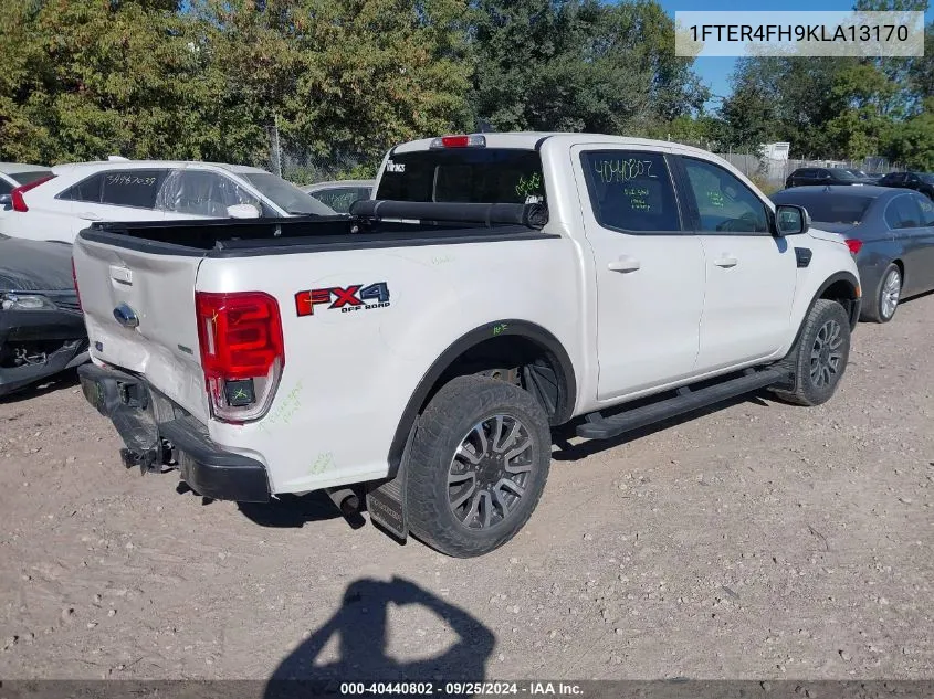 2019 Ford Ranger Lariat VIN: 1FTER4FH9KLA13170 Lot: 40440802