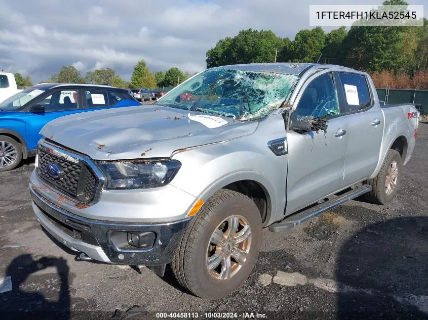 2019 Ford Ranger Xlt VIN: 1FTER4FH1KLA52545 Lot: 40458113