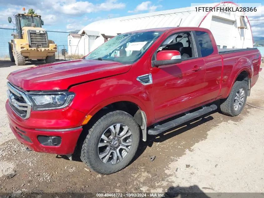 2019 Ford Ranger Lariat VIN: 1FTER1FH4KLA28366 Lot: 40468772