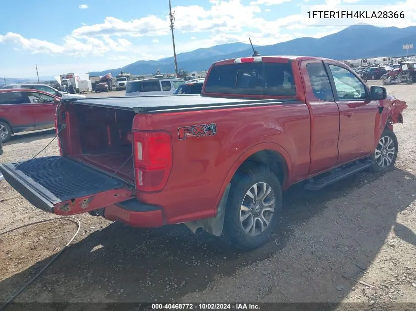 2019 Ford Ranger Lariat VIN: 1FTER1FH4KLA28366 Lot: 40468772