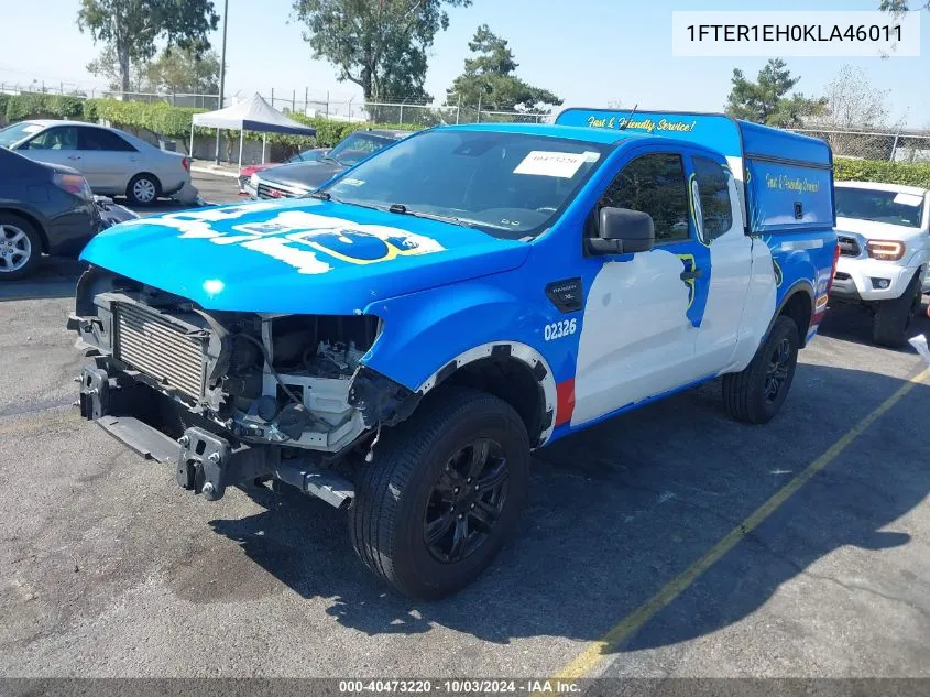 2019 Ford Ranger Xl VIN: 1FTER1EH0KLA46011 Lot: 40473220