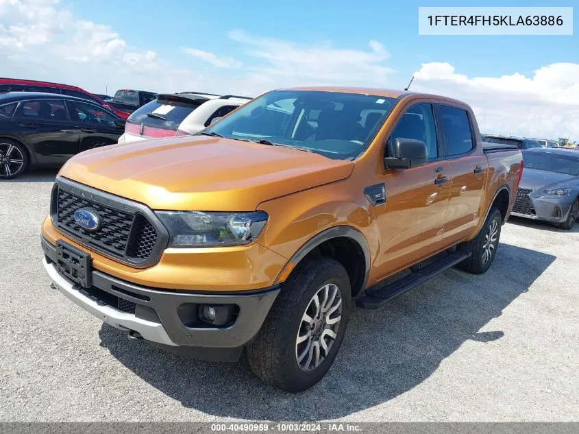 2019 Ford Ranger Xlt VIN: 1FTER4FH5KLA63886 Lot: 40490959