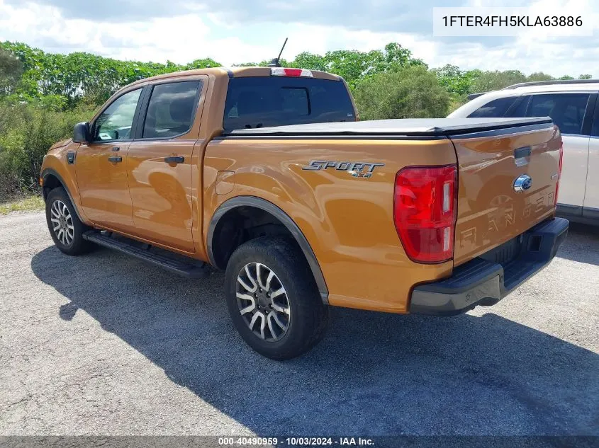 2019 Ford Ranger Xlt VIN: 1FTER4FH5KLA63886 Lot: 40490959