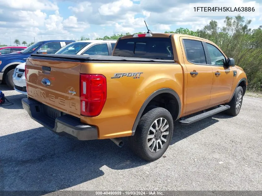 2019 Ford Ranger Xlt VIN: 1FTER4FH5KLA63886 Lot: 40490959