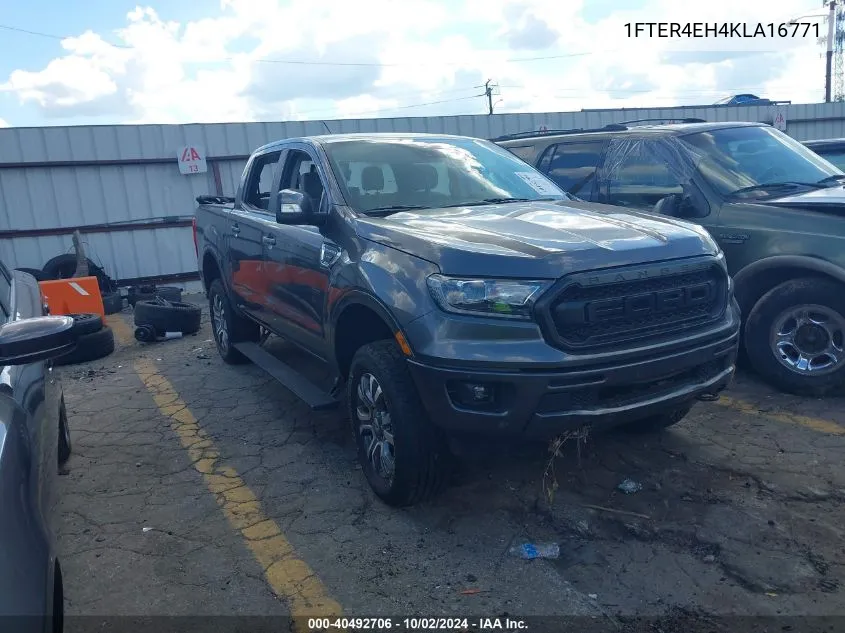 2019 Ford Ranger Lariat VIN: 1FTER4EH4KLA16771 Lot: 40492706