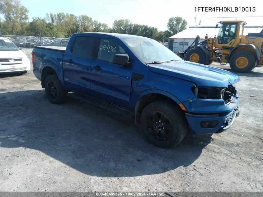 2019 Ford Ranger Xlt VIN: 1FTER4FH0KLB10015 Lot: 40499376